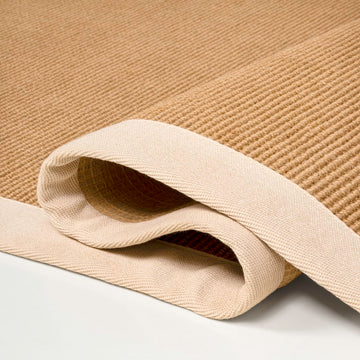 Camden Farmhouse Cottage Border Jute Area Rug